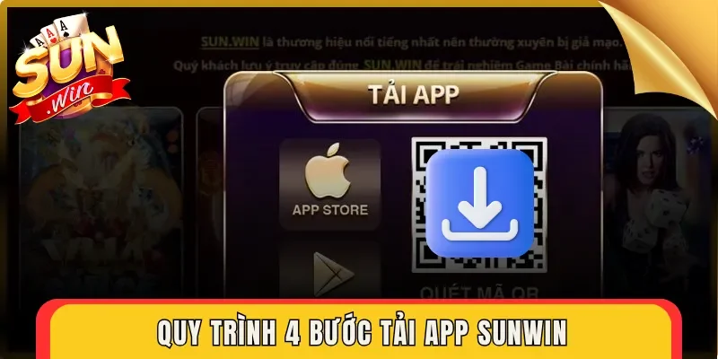Quy trình 4 bước tải app Sunwin